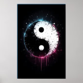 Yin Yang Splash Art Poster Print - Zen Decor (Vorne)