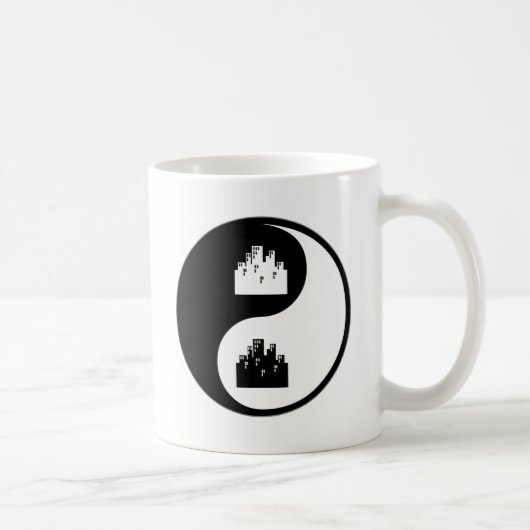 Yin Yang Stadtplanung Kaffeetasse (Rechts)