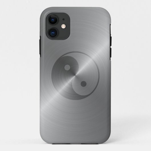 Yin Yang (Stahl) Case-Mate iPhone Hülle (Rückseite)