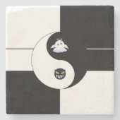 Yin Yang Steinuntersetzer (Vorderseite)