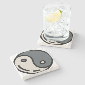 Yin-Yang Steinuntersetzer (Seitenansicht)