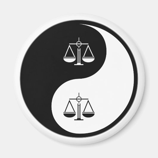 Yin Yang Strafjustiz Magnet (Vorne)