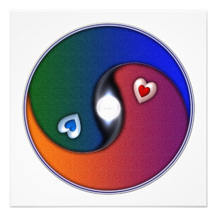 Yin Yang Sun Valentine Liebe Fotodruck