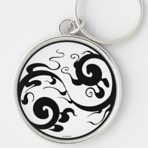 Yin Yang Swirl Schlüsselanhänger