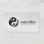 Yin Yang Symbol - Abstrakter Tintenfluss Visitenkarte (Vorderseite)