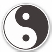 Yin-Yang-Symbol Aufkleber (Vorderseite)
