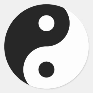 Yin Yang Symbol-Aufkleber Runder Aufkleber