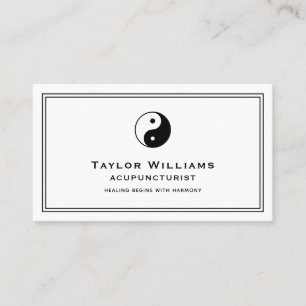 Yin Yang Symbol Balance Gesundheit Wellness Gesund Visitenkarte