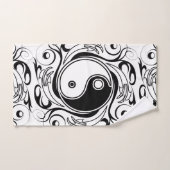 Yin & Yang Symbol Black and White Tattoo Style Badhandtuch Set (Handtuch)