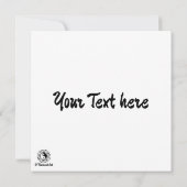 Yin & Yang Symbol Black and White Tattoo Style Einladung (Rückseite)