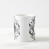 Yin & Yang Symbol Black and White Tattoo Style Kaffeetasse (Mittel)