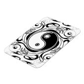 Yin & Yang Symbol Black and White Tattoo Style Magnet (Linke Seite)