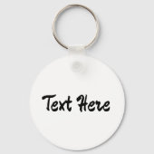 Yin & Yang Symbol Black and White Tattoo Style Schlüsselanhänger (Rückseite)