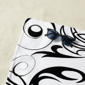 Yin & Yang Symbol Black and White Tattoo Style Strandtuch (Beispiel)