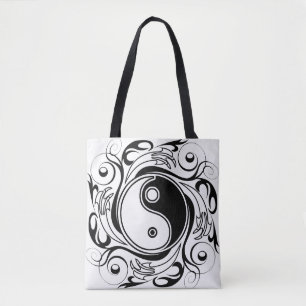 Yin & Yang Symbol Black and White Tattoo Style Tasche