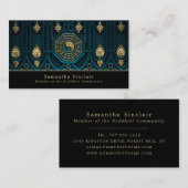 Yin & Yang Symbol, Buddhismus, Buddhismus Visitenkarte (Vorne/Hinten)