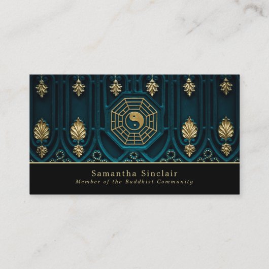 Yin & Yang Symbol, Buddhismus, Buddhismus Visitenkarte (Vorderseite)