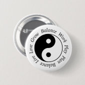 Yin Yang-Symbol Button (Vorne & Hinten)