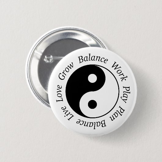 Yin Yang-Symbol Button (Vorne & Hinten)