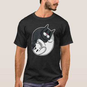 Yin Yang Symbol Cat Hund Tier Besitzer Niedlicher T-Shirt