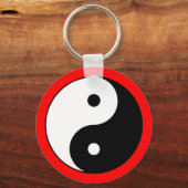 Yin Yang Symbol Color Border Zen Schlüsselanhänger (Vorderseite)