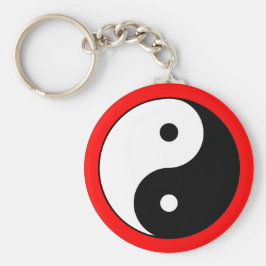 Yin Yang Symbol Color Border Zen Schlüsselanhänger
