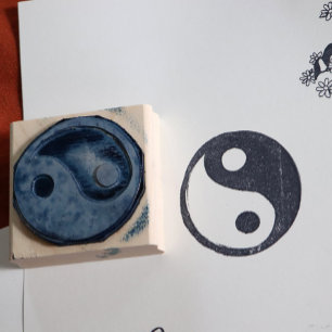 Yin Yang Symbol Dark and Light Gummistempel