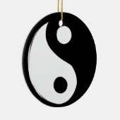 Yin Yang Symbol Dark and Light Keramik Ornament (Rechts)