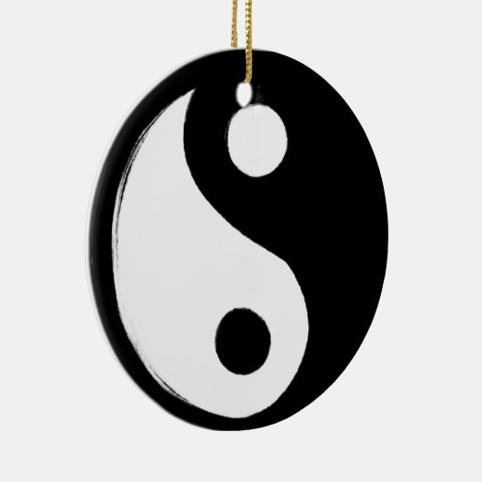 Yin Yang Symbol Dark and Light Keramik Ornament (Rechts)