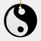 Yin Yang Symbol Dark and Light Keramik Ornament (Vorne)