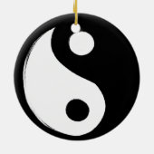 Yin Yang Symbol Dark and Light Keramik Ornament (Hinten)