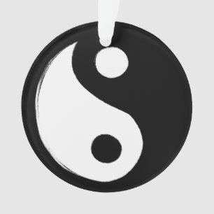 Yin Yang Symbol Dark and Light Ornament