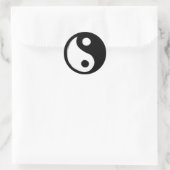 Yin Yang Symbol Dark and Light Runder Aufkleber (Tasche)