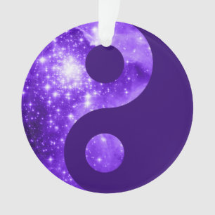 Yin-Yang-Symbol der lila Sterne Ornament