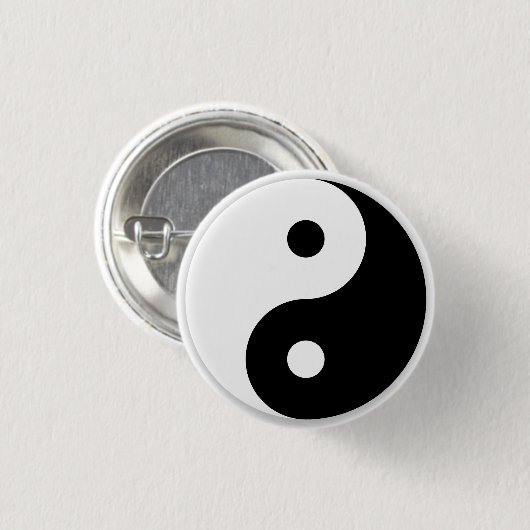 Yin/Yang-Symbol erhöht Button (Vorne & Hinten)