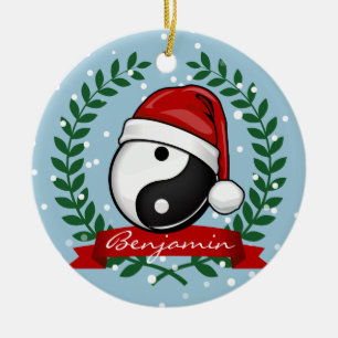 Yin Yang Symbol-Feiertag Keramikornament