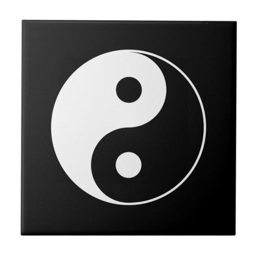 Yin Yang Symbol Fliese (Vorderseite)