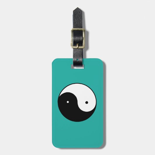 Yin Yang Symbol Gepäckanhänger (Vorderseite vertikal)