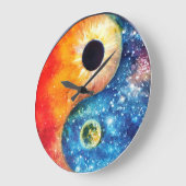 Yin-Yang-Symbol Große Wanduhr (Winkel)