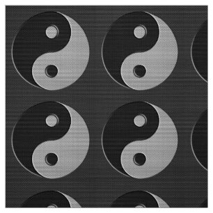 Yin Yang Symbol in der Kohlenstoff-Faser-Art Stoff