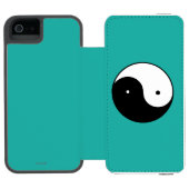 Yin Yang Symbol Incipio iPhone Geldbeutel-Hülle (Folio Geöffnet)
