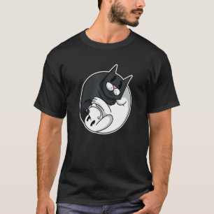Yin Yang Symbol Katze Hund Tier Süße Haustierbesi T-Shirt