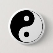 Yin Yang Symbol-Knopf Button (Vorderseite)