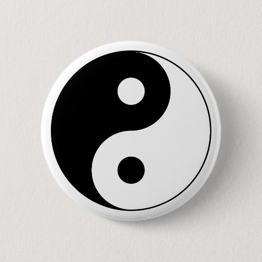 Yin Yang Symbol-Knopf Button (Vorderseite)