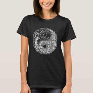 Yin Yang Symbol Lebensbaum T-Shirt