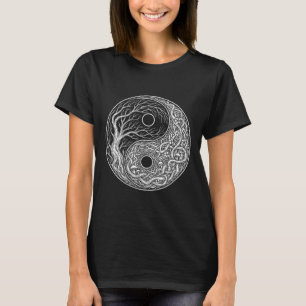 Yin Yang Symbol Lebensbaum, Tai Chi, Qigong, Yog T-Shirt