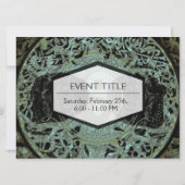 Yin Yang Symbol Mandala Einladung (Rückseite)