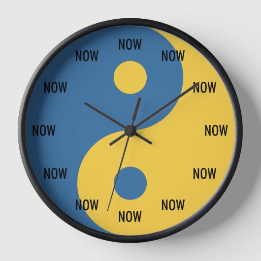 Yin & Yang Symbol Now Clock Mindful Python Coder Uhr (Vorderseite)