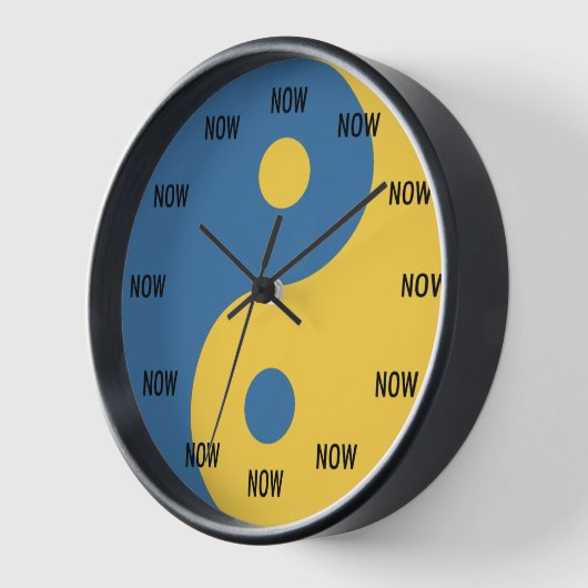 Yin & Yang Symbol Now Clock Mindful Python Coder Uhr (Winkel)