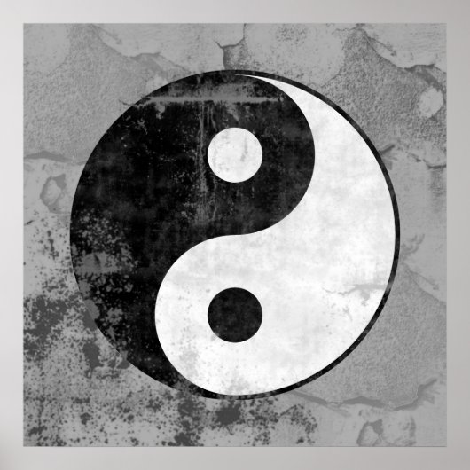 Yin Yang Symbol Poster gestört (Vorne)